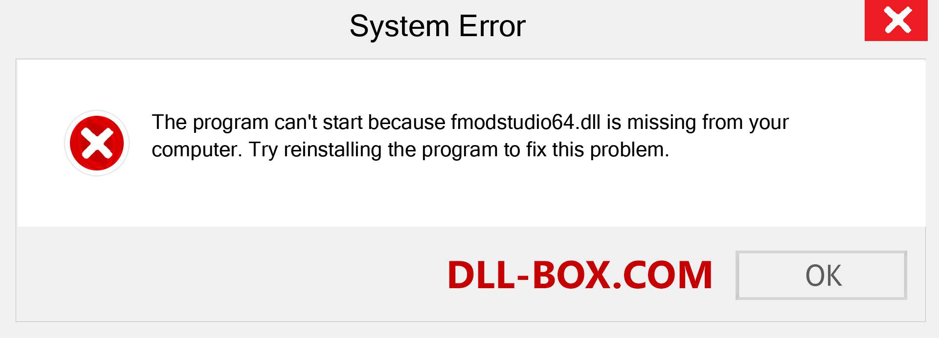  fmodstudio64.dll file is missing?. Download for Windows 7, 8, 10 - Fix  fmodstudio64 dll Missing Error on Windows, photos, images